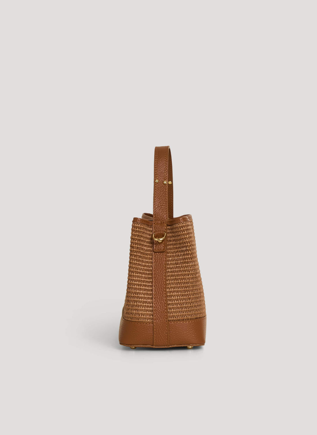 Borsa Kendy in Pelle e Rafia Limited Edition Cuoio - Voemièn