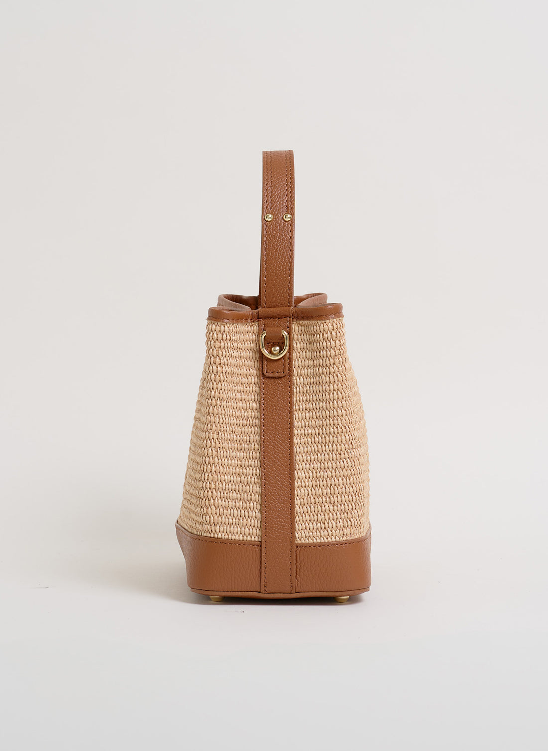 Borsa Kendy in pelle Dollaro e rafia Cuoio
