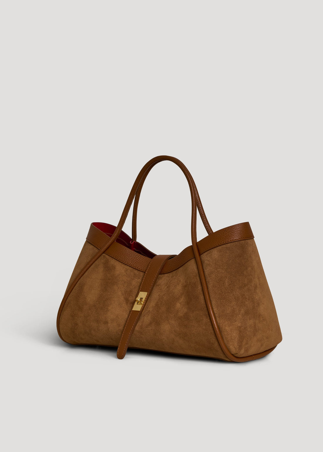 Borsa Mayfair in Camoscio e Pelle Togo Cuoio - Voemièn