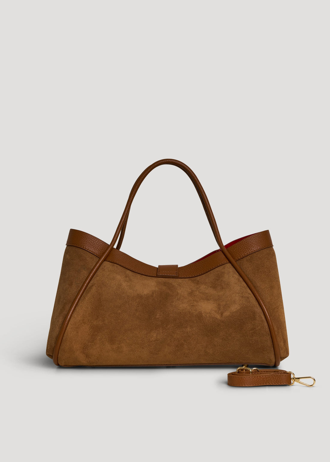 Borsa Mayfair in Camoscio e Pelle Togo Cuoio - Voemièn