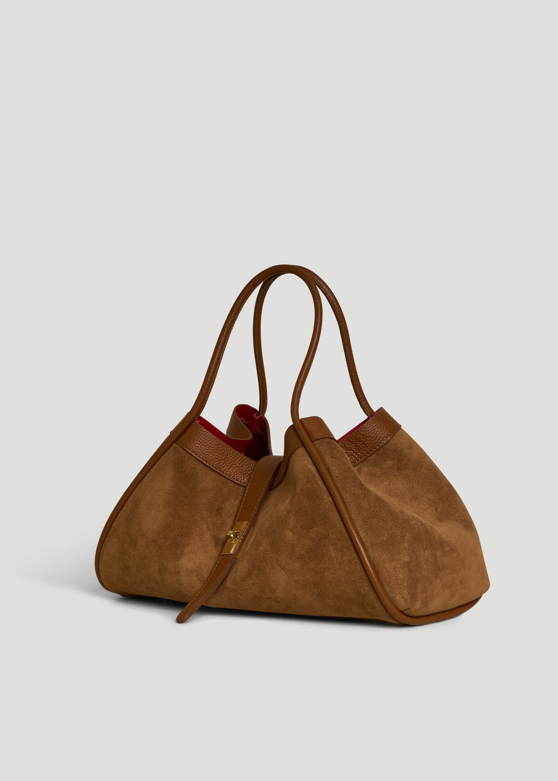 Borsa Mayfair in Camoscio e Pelle Togo Cuoio - Voemièn