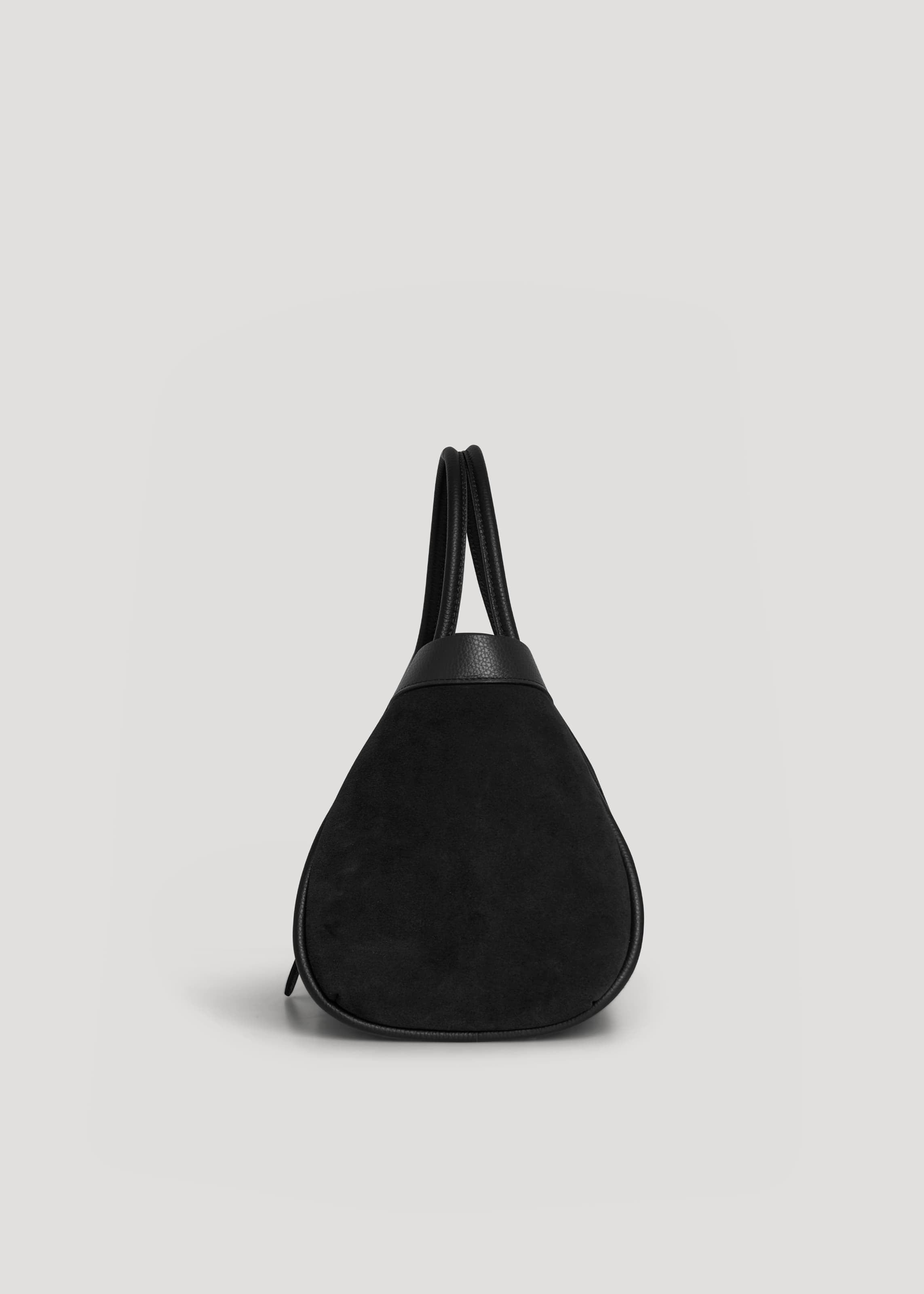 Borsa Mayfair in Camoscio e Pelle Togo Nera - Voemièn