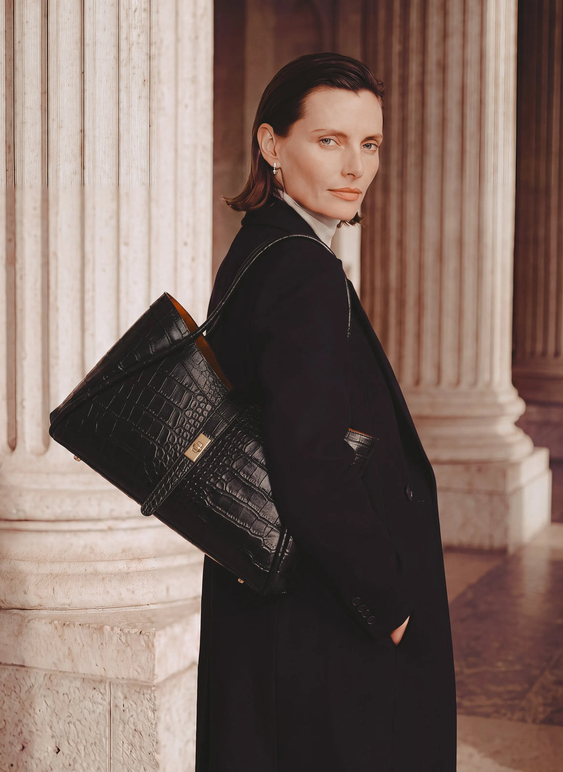 Borsa Mayfair Limited Edition in Pelle Coco Nera