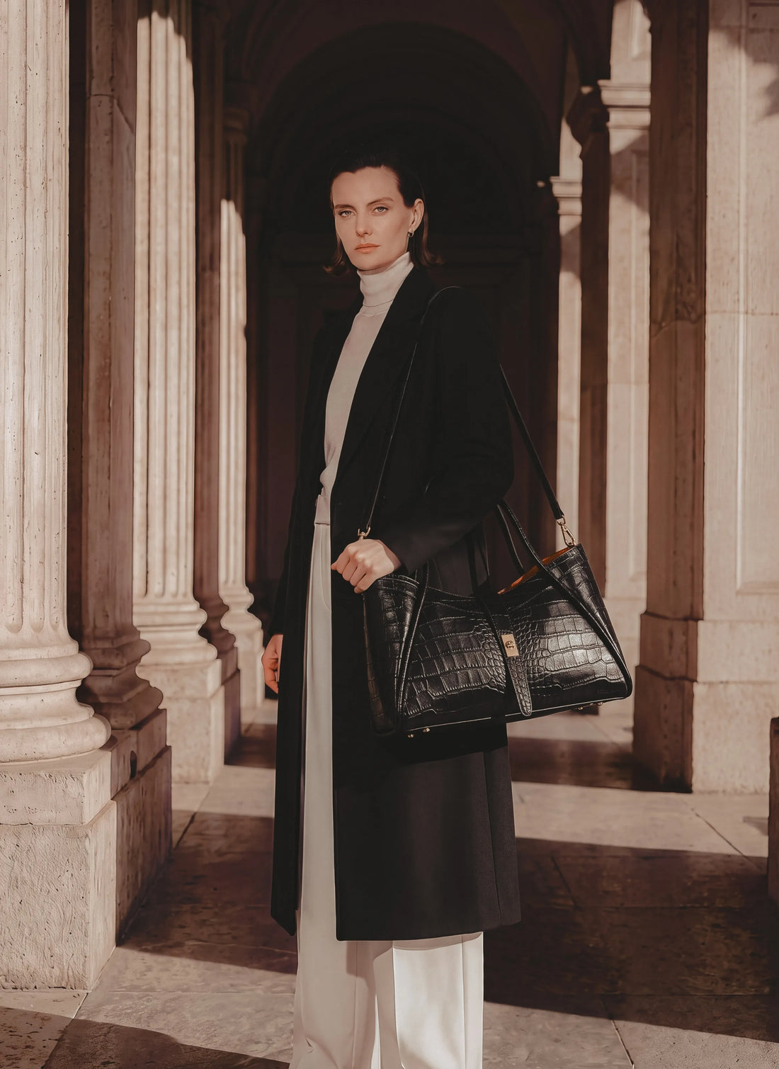 Borsa Mayfair Limited Edition in Pelle Coco Nera