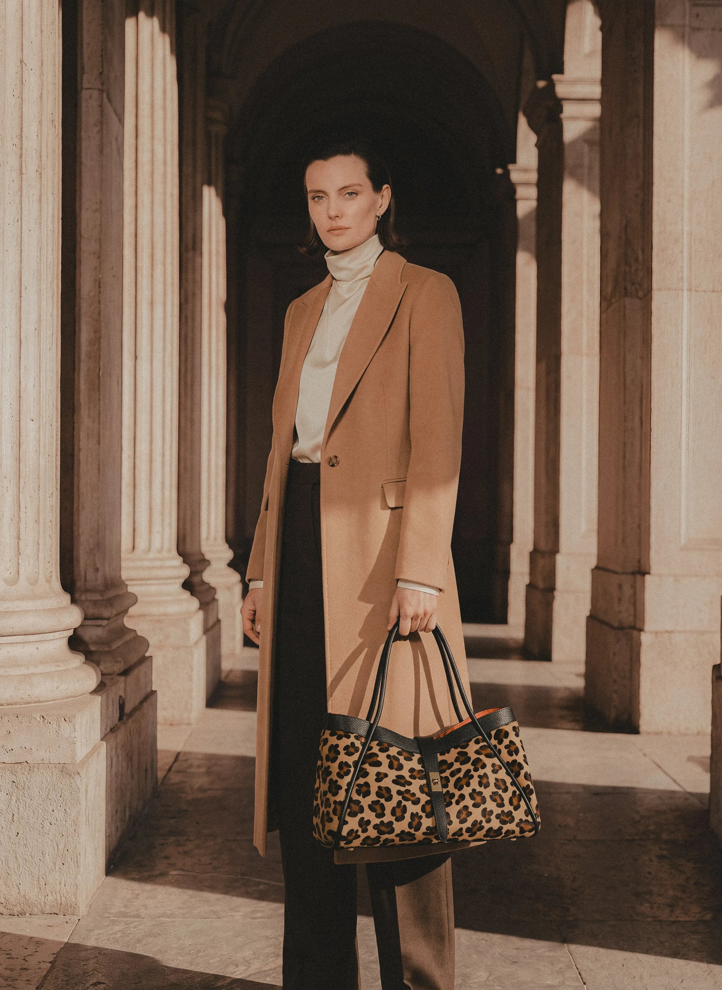 Borsa Mayfair Limited Edition in Pelle Calf Hair Leopardata - Voemièn