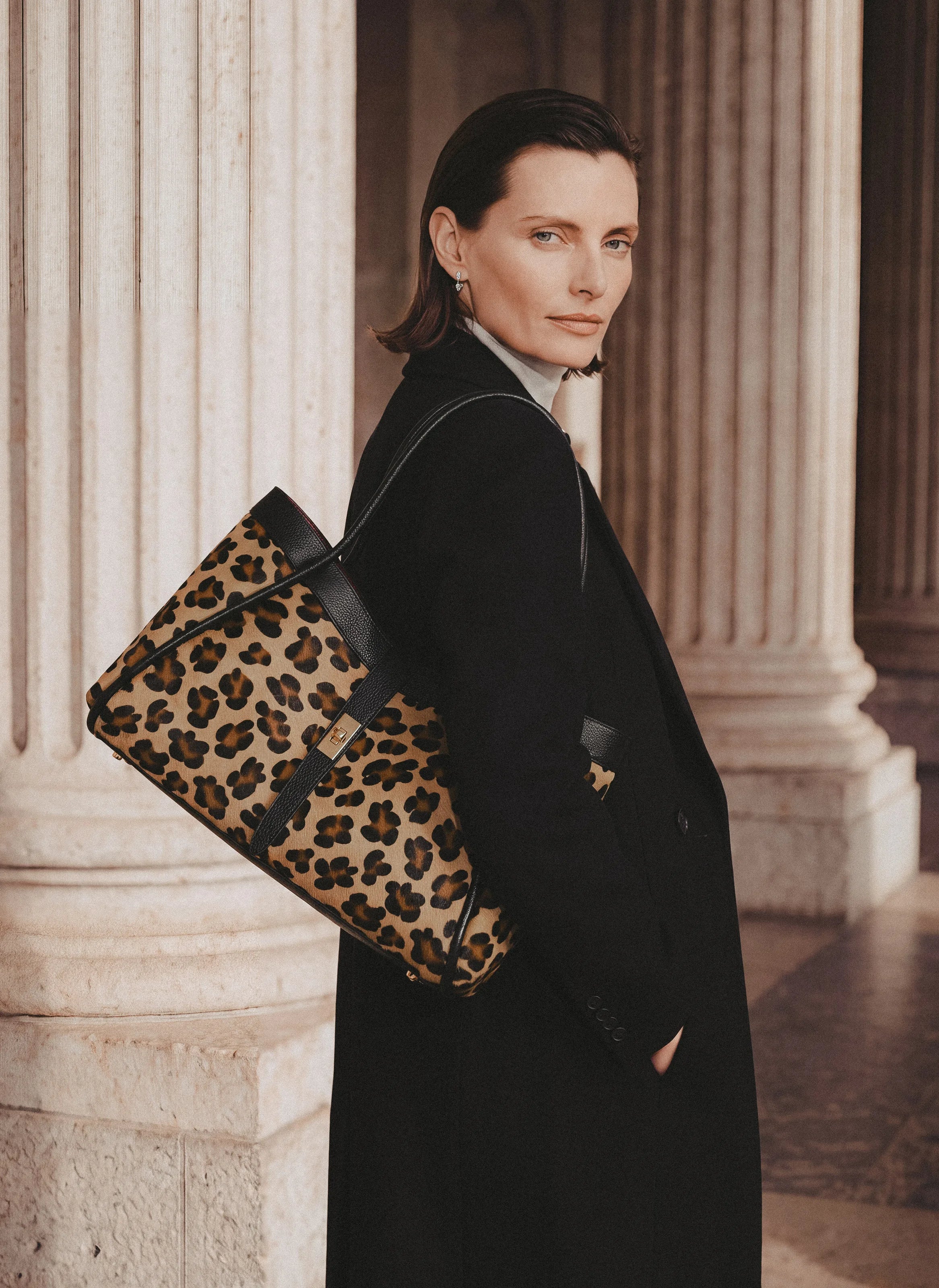 Borsa Mayfair Limited Edition in Pelle Calf Hair Leopardata - Voemièn