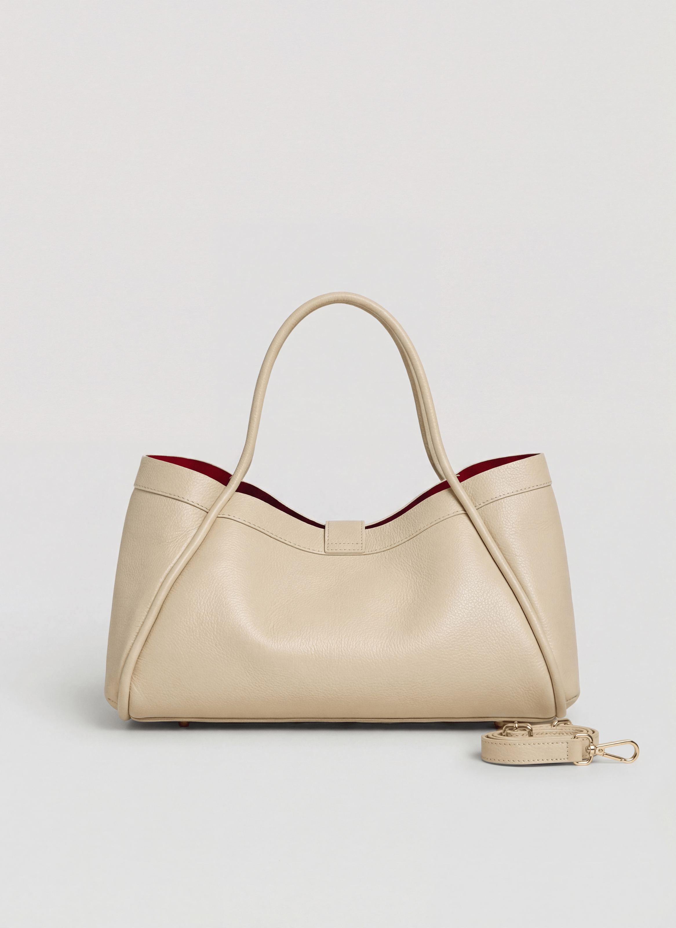 Borsa Mayfair in Pelle Togo Beige - Voemièn