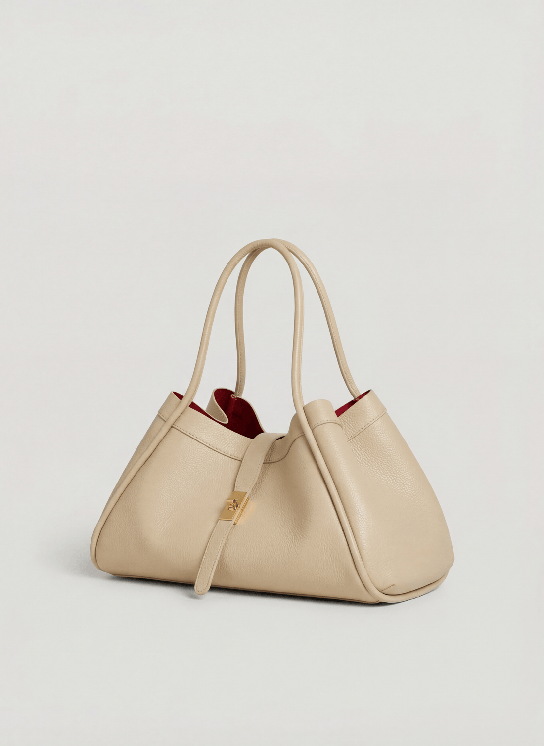 Borsa Mayfair in Pelle Togo Beige - Voemièn