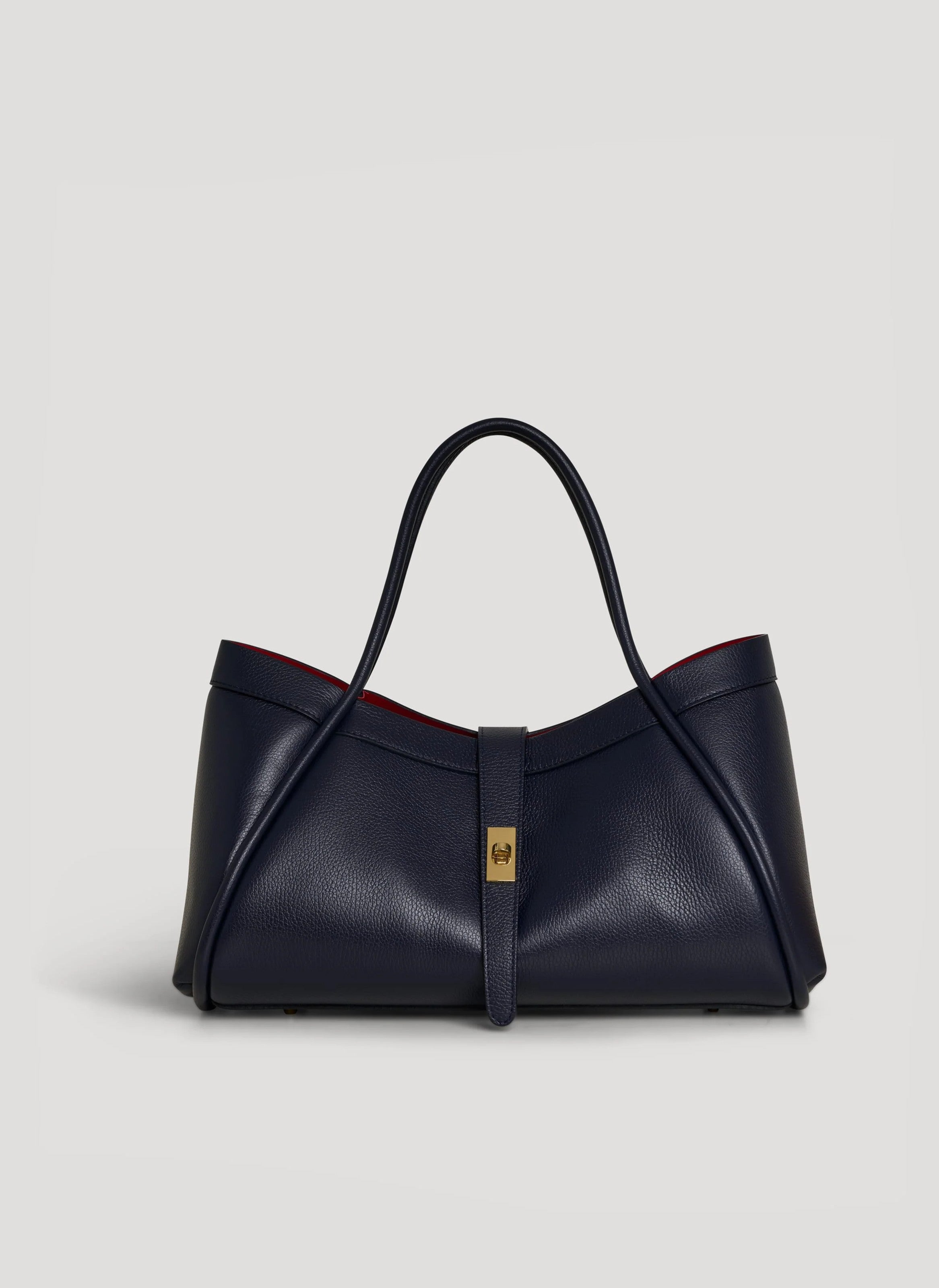 Borsa Mayfair in Pelle Togo Blu Navy - Voemièn