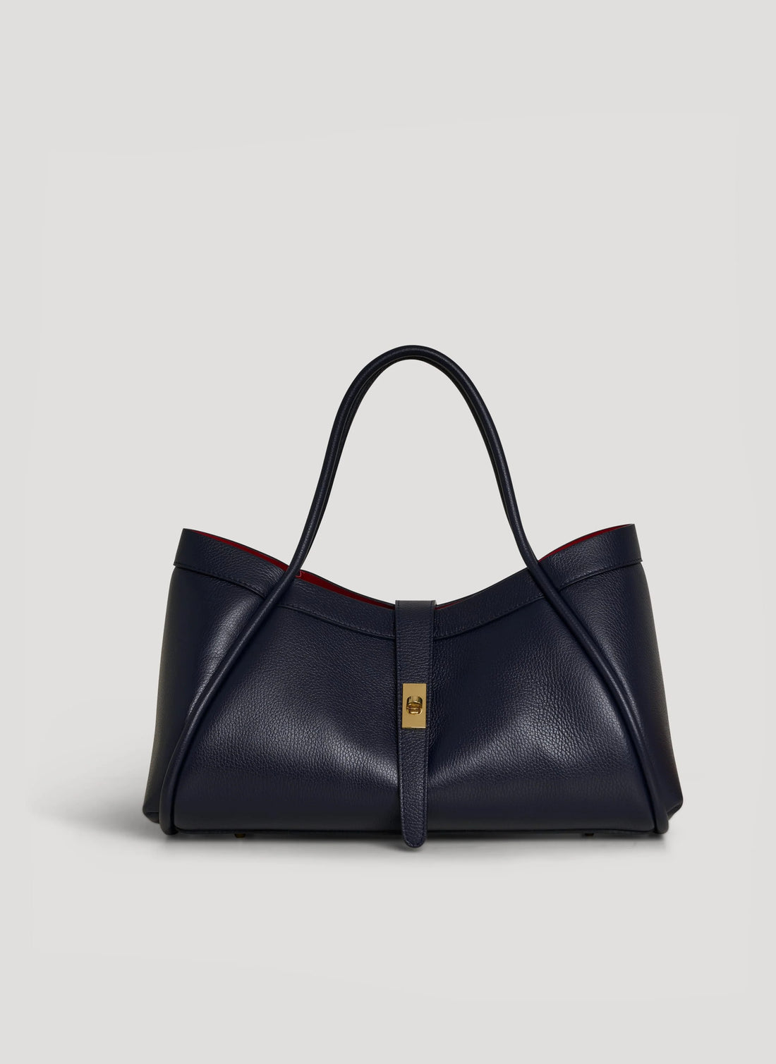 Borsa Mayfair in Pelle Togo Blu Navy - Voemièn