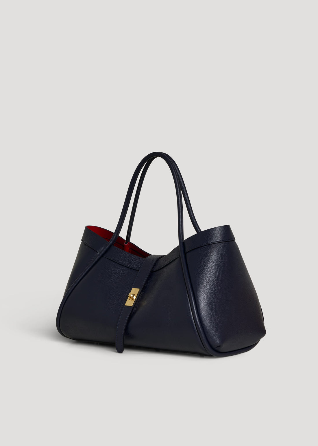 Borsa Mayfair in Pelle Togo Blu Navy - Voemièn