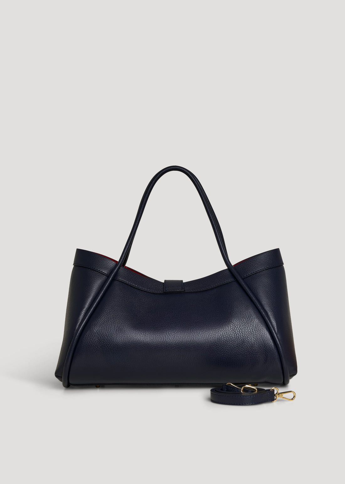 Borsa Mayfair in Pelle Togo Blu Navy - Voemièn