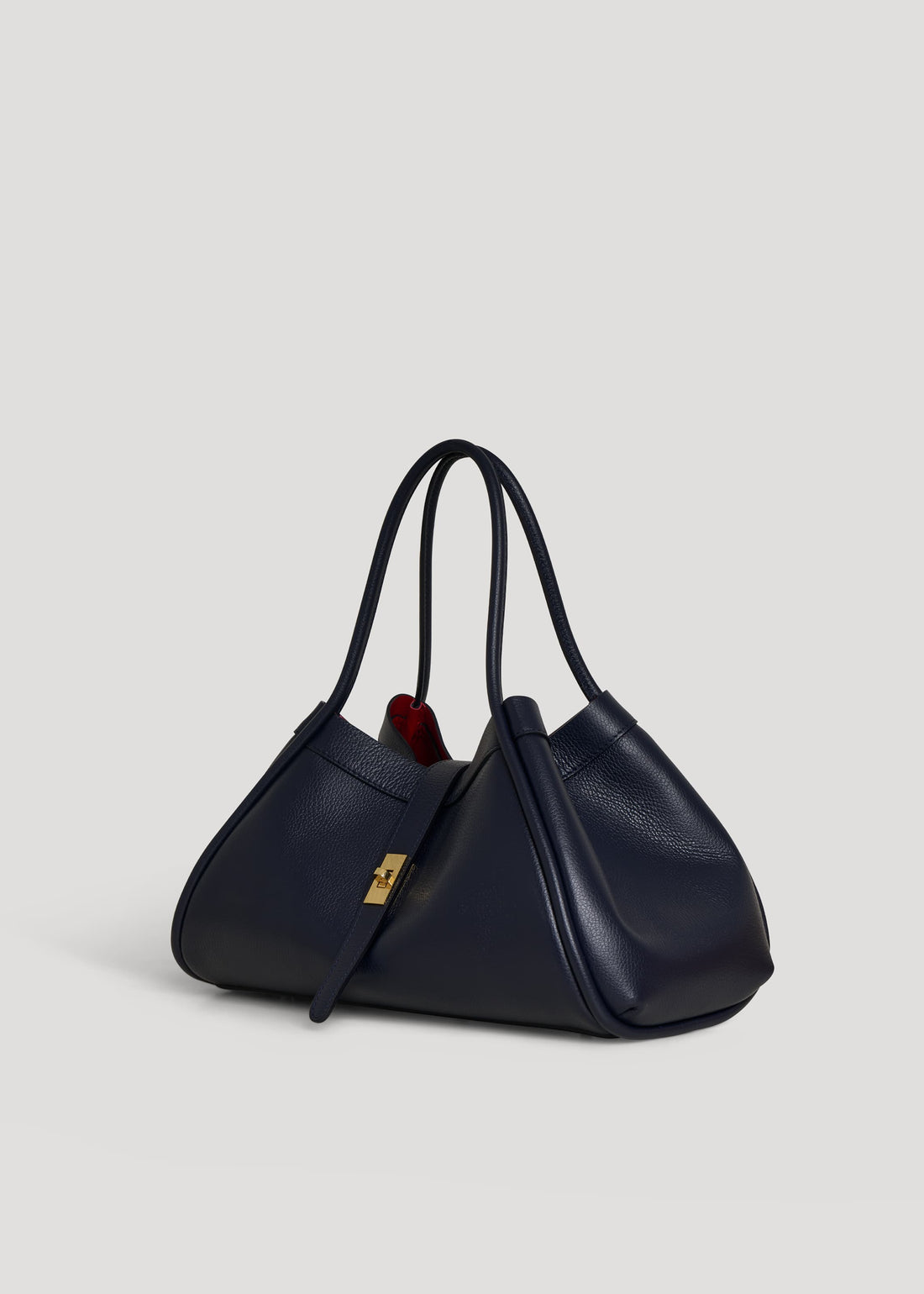 Borsa Mayfair in Pelle Togo Blu Navy - Voemièn