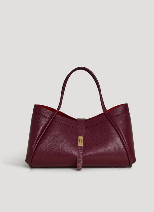 Borsa Mayfair in Pelle Togo Borgogna