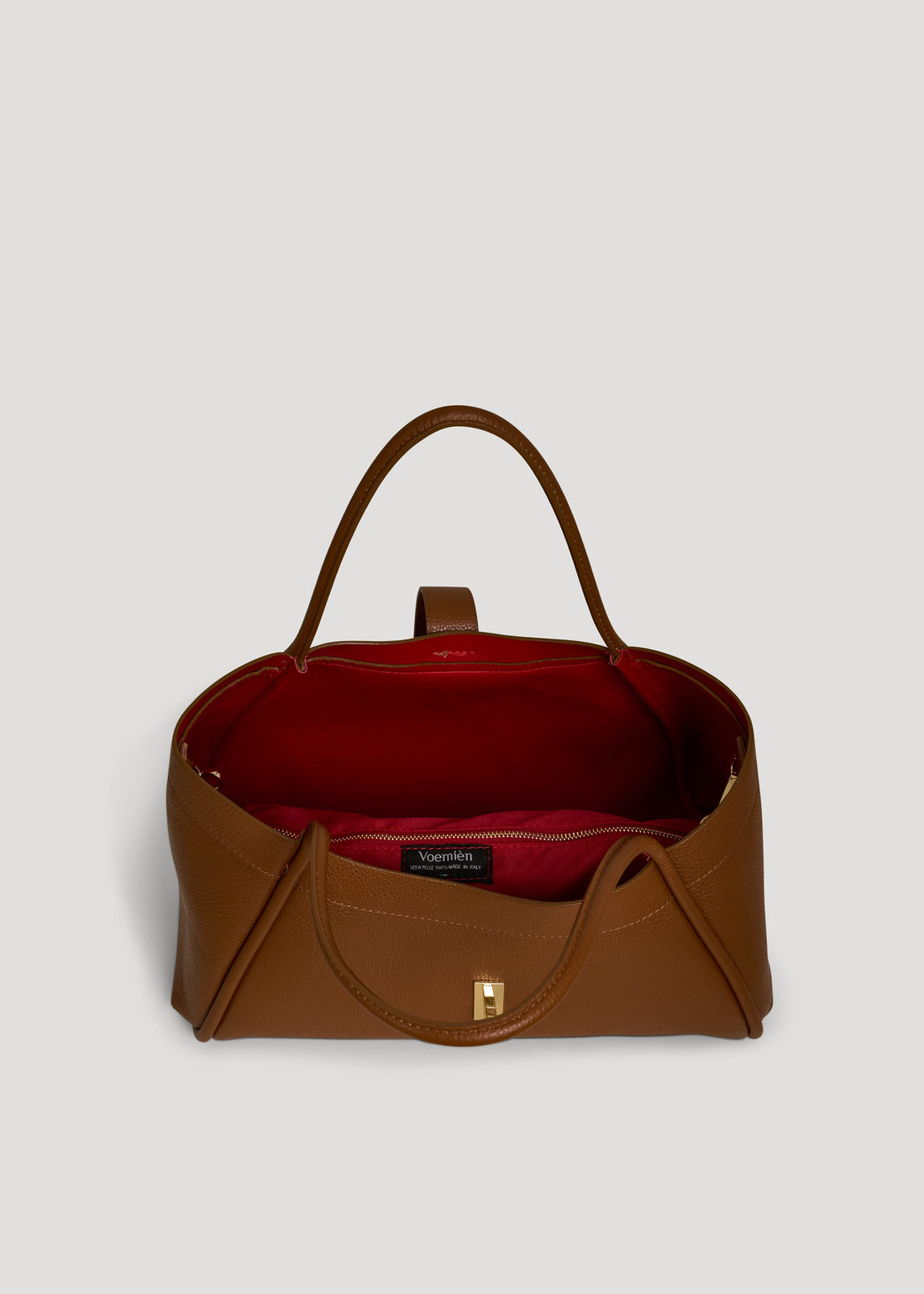 Borsa Mayfair in Pelle Togo Cuoio - Voemièn