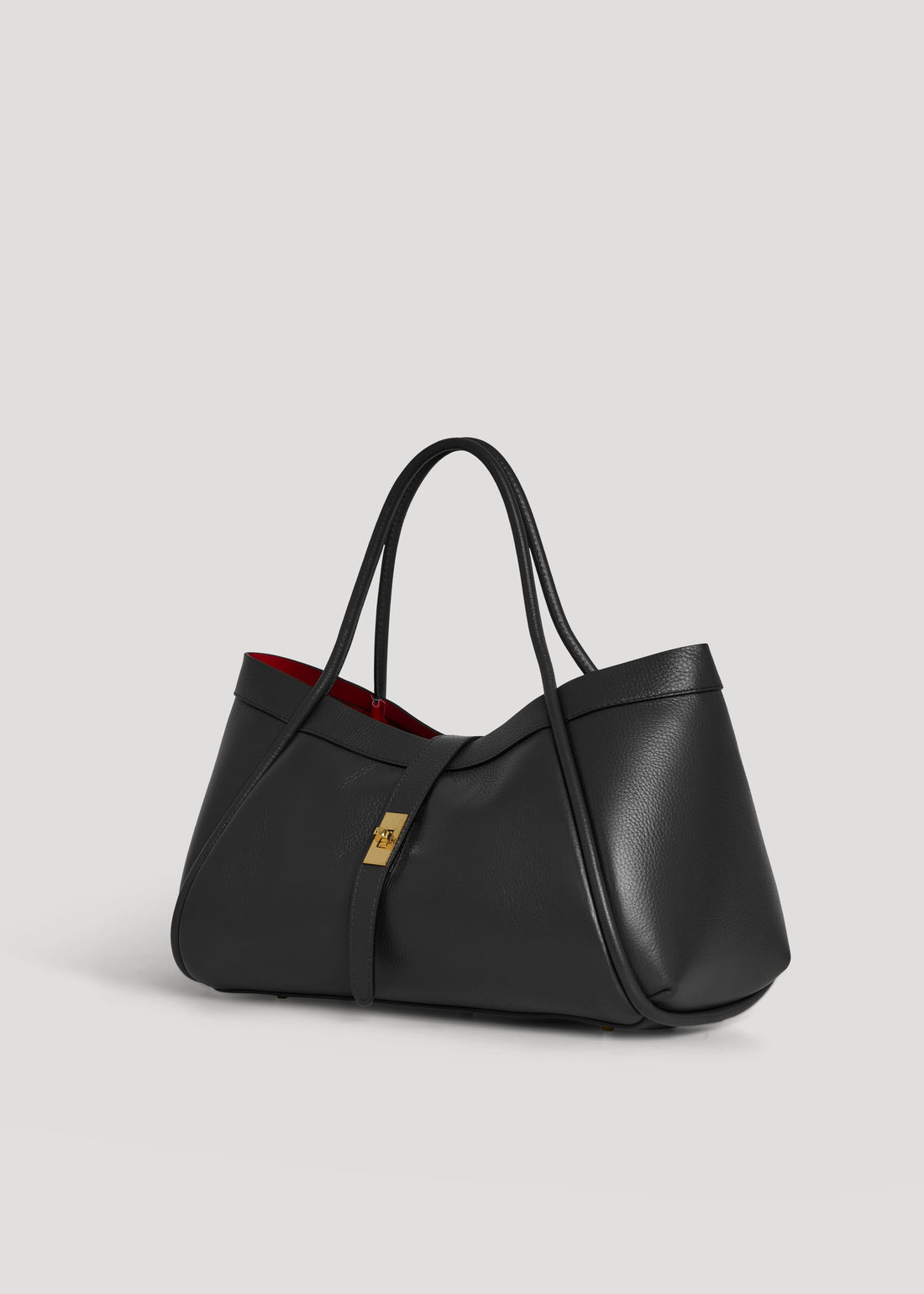 Borsa Mayfair in Pelle Togo Nera - Voemièn