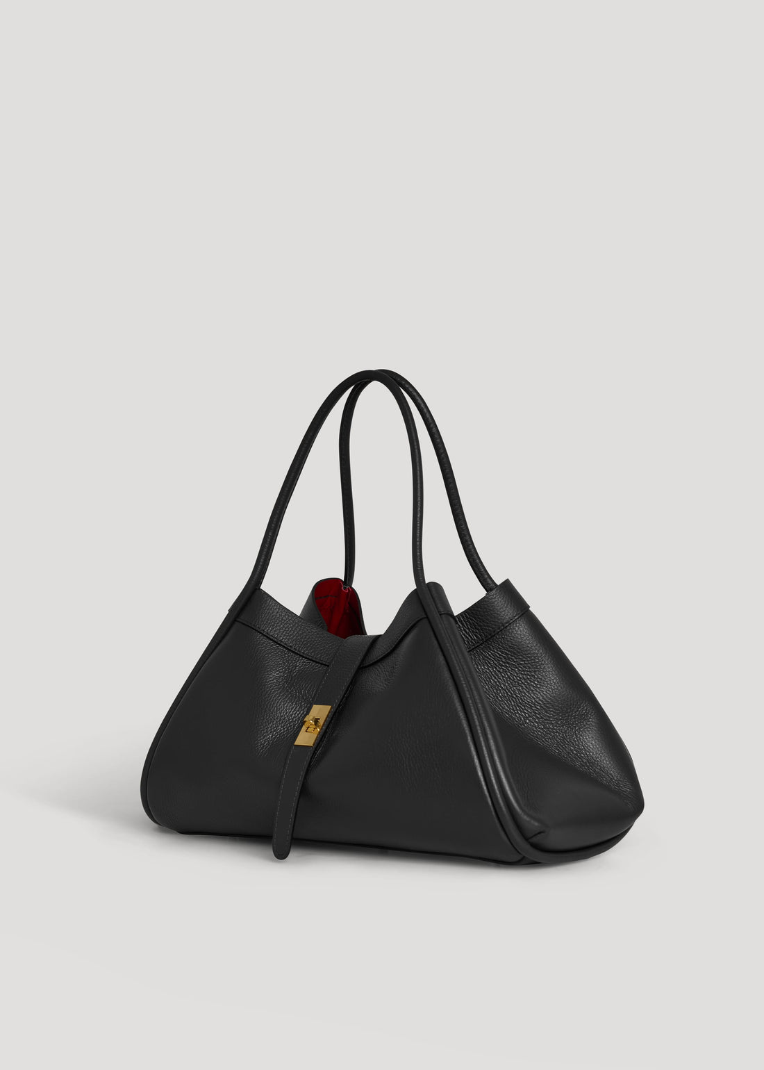 Borsa Mayfair in Pelle Togo Nera - Voemièn