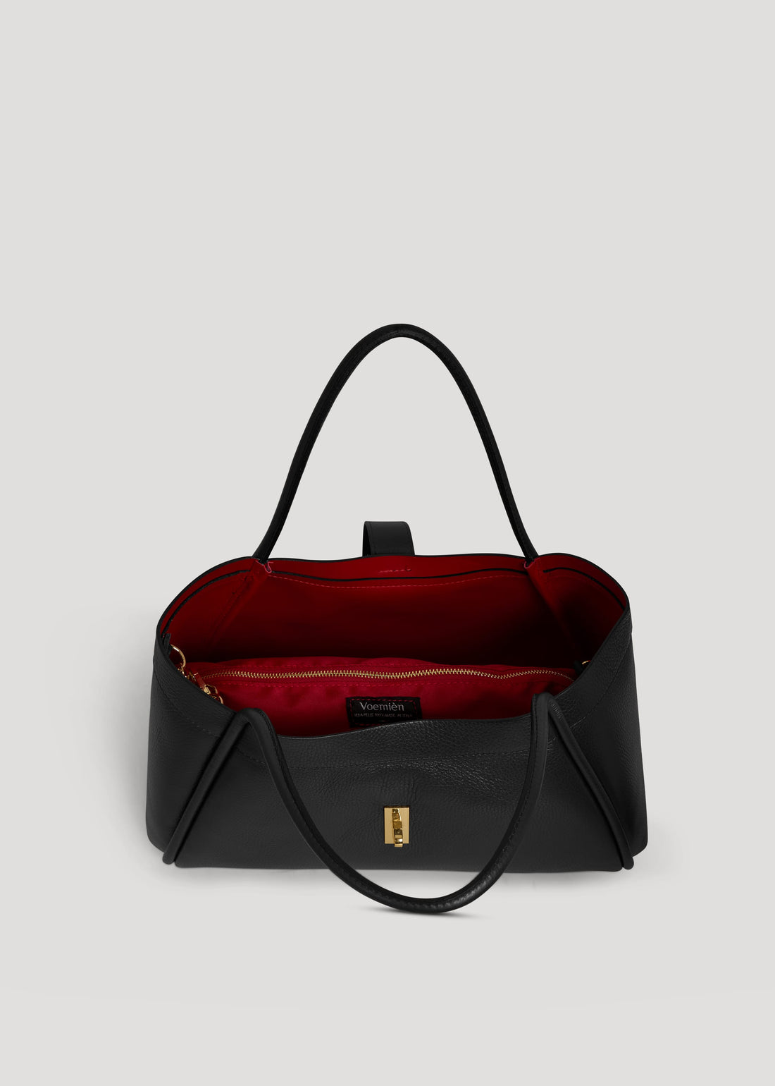Borsa Mayfair in Pelle Togo Nera - Voemièn