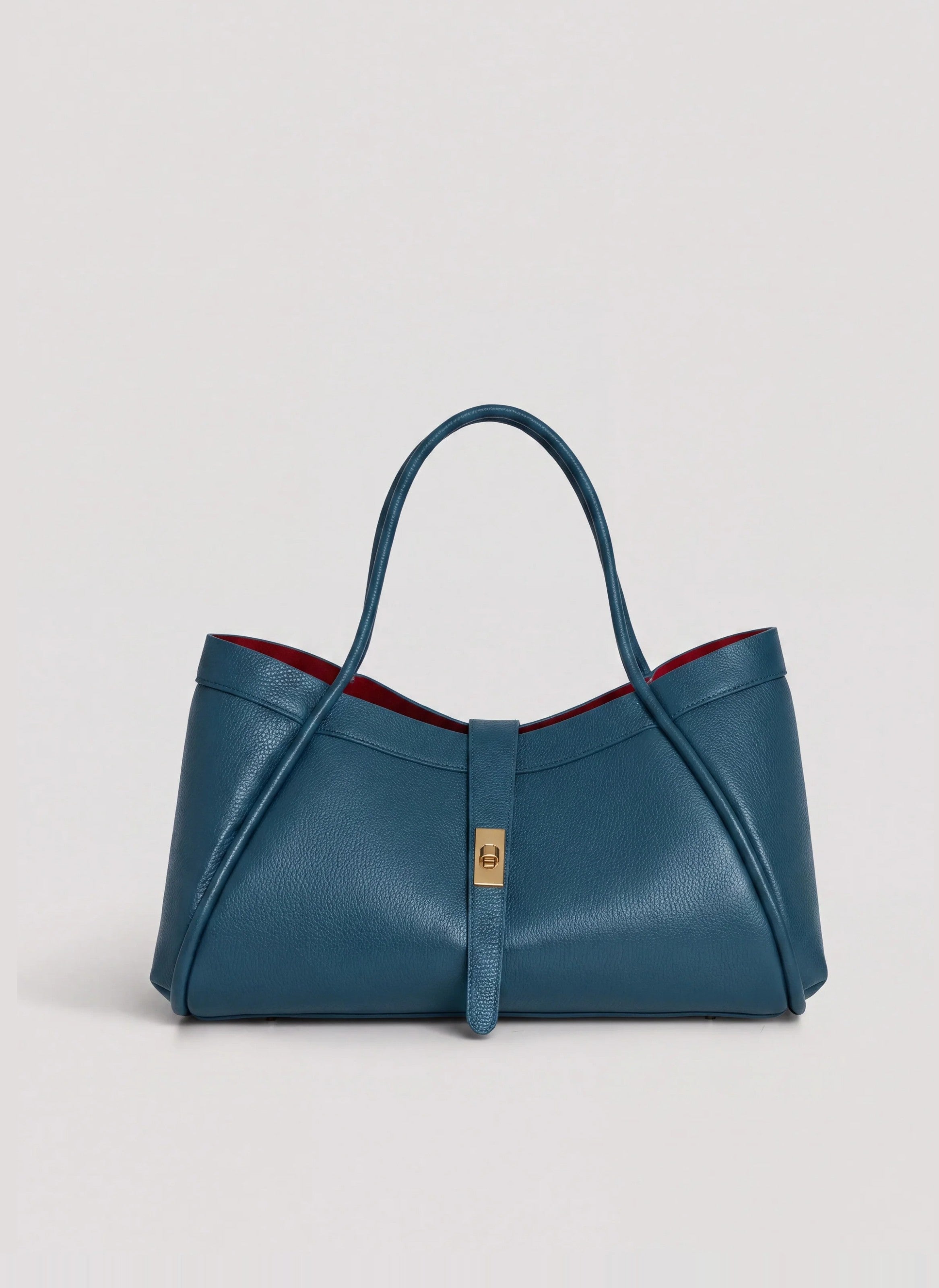 Borsa Mayfair in Pelle Togo Petrolio