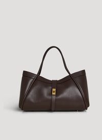 Borsa Mayfair in Pelle Togo Testa di moro