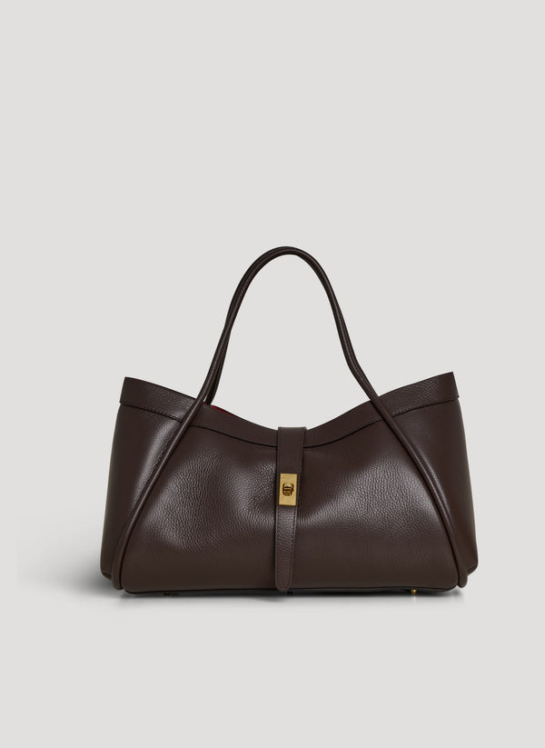 Borsa Mayfair in Pelle Togo Testa di moro