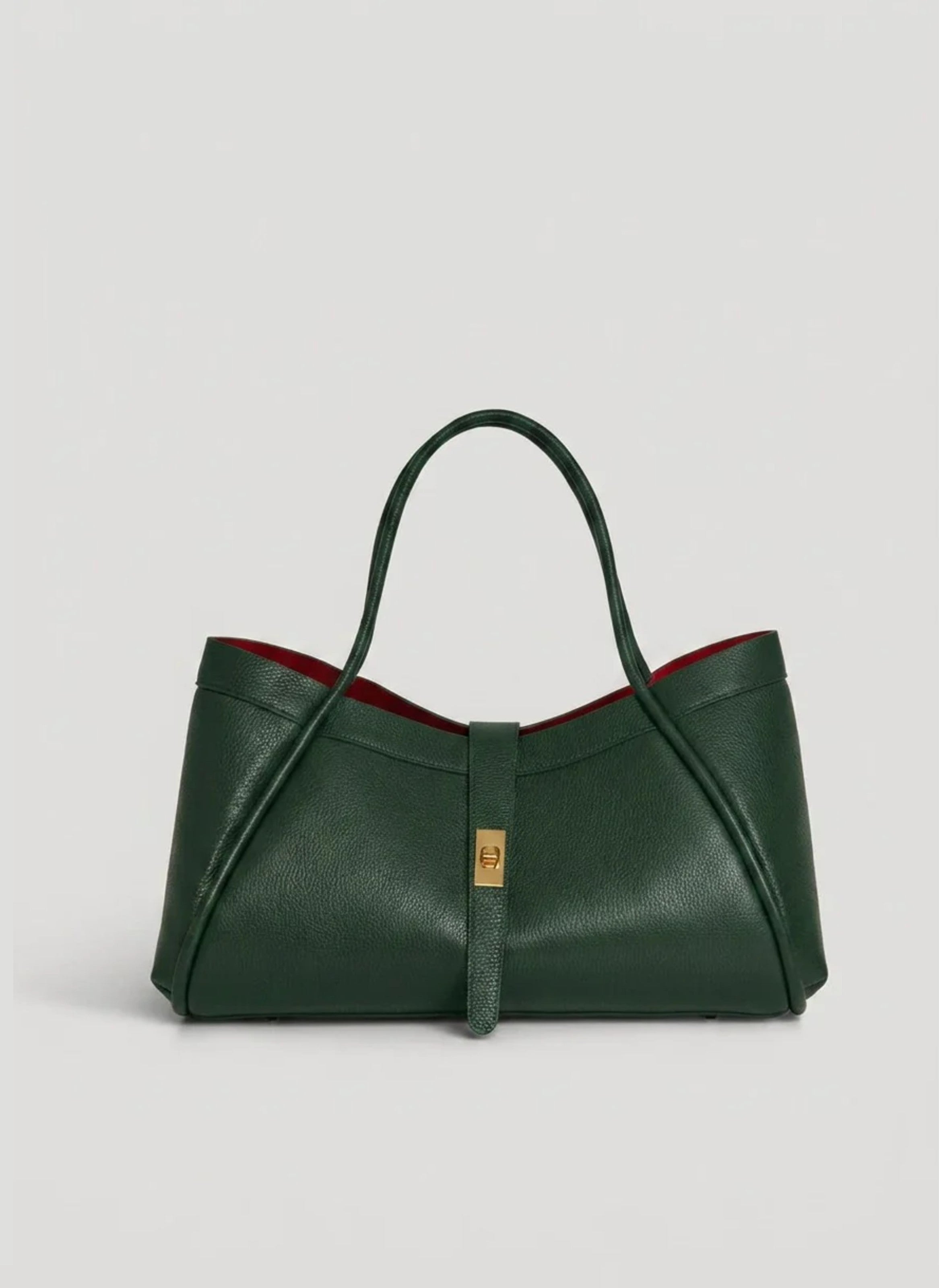 Borsa Mayfair in Pelle Togo Verde Bosco
