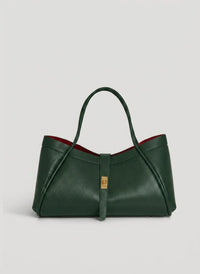 Borsa Mayfair in Pelle Togo Verde Bosco