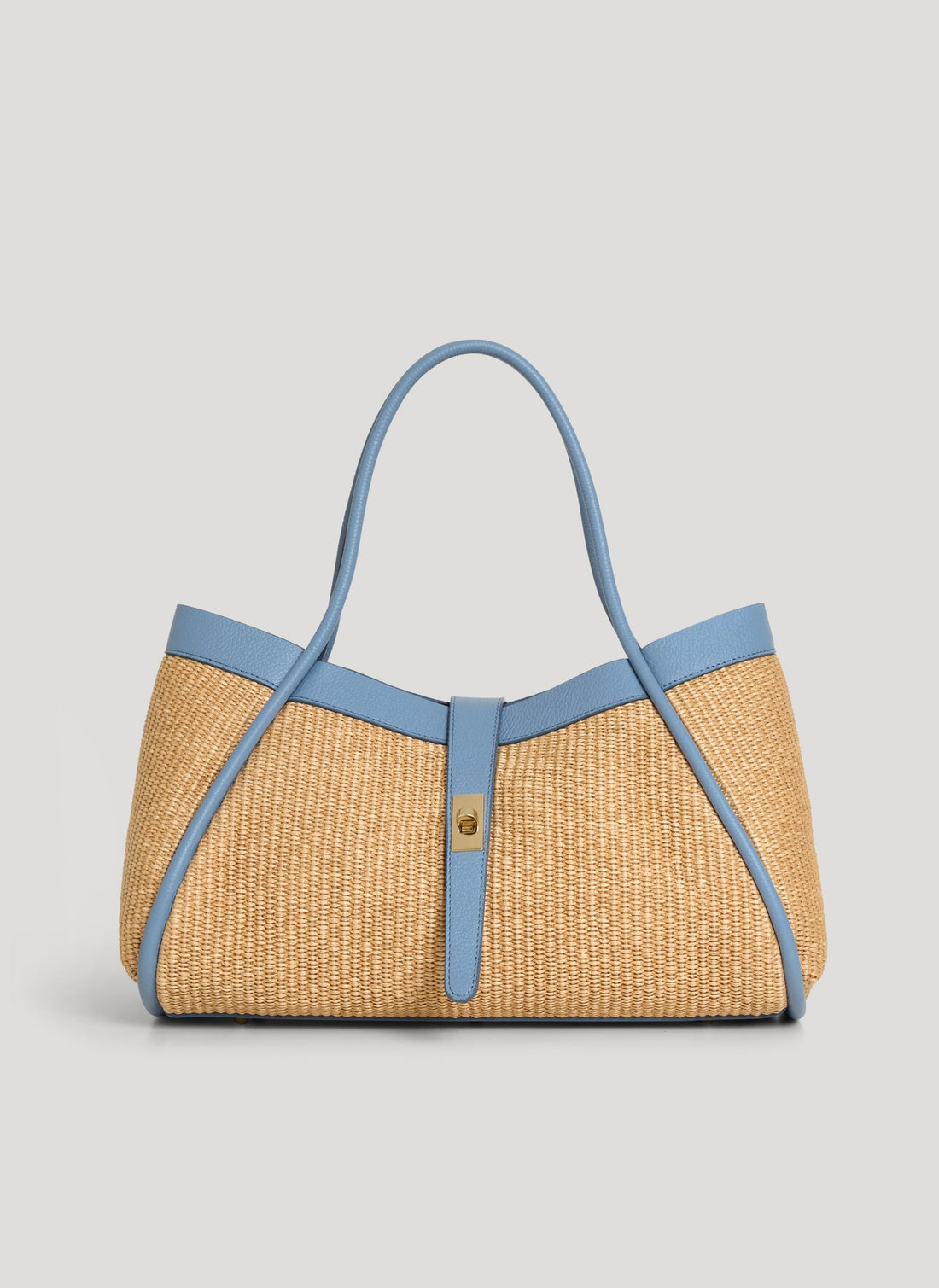 Borsa Mayfair in pelle e Rafia Denim - Voemièn