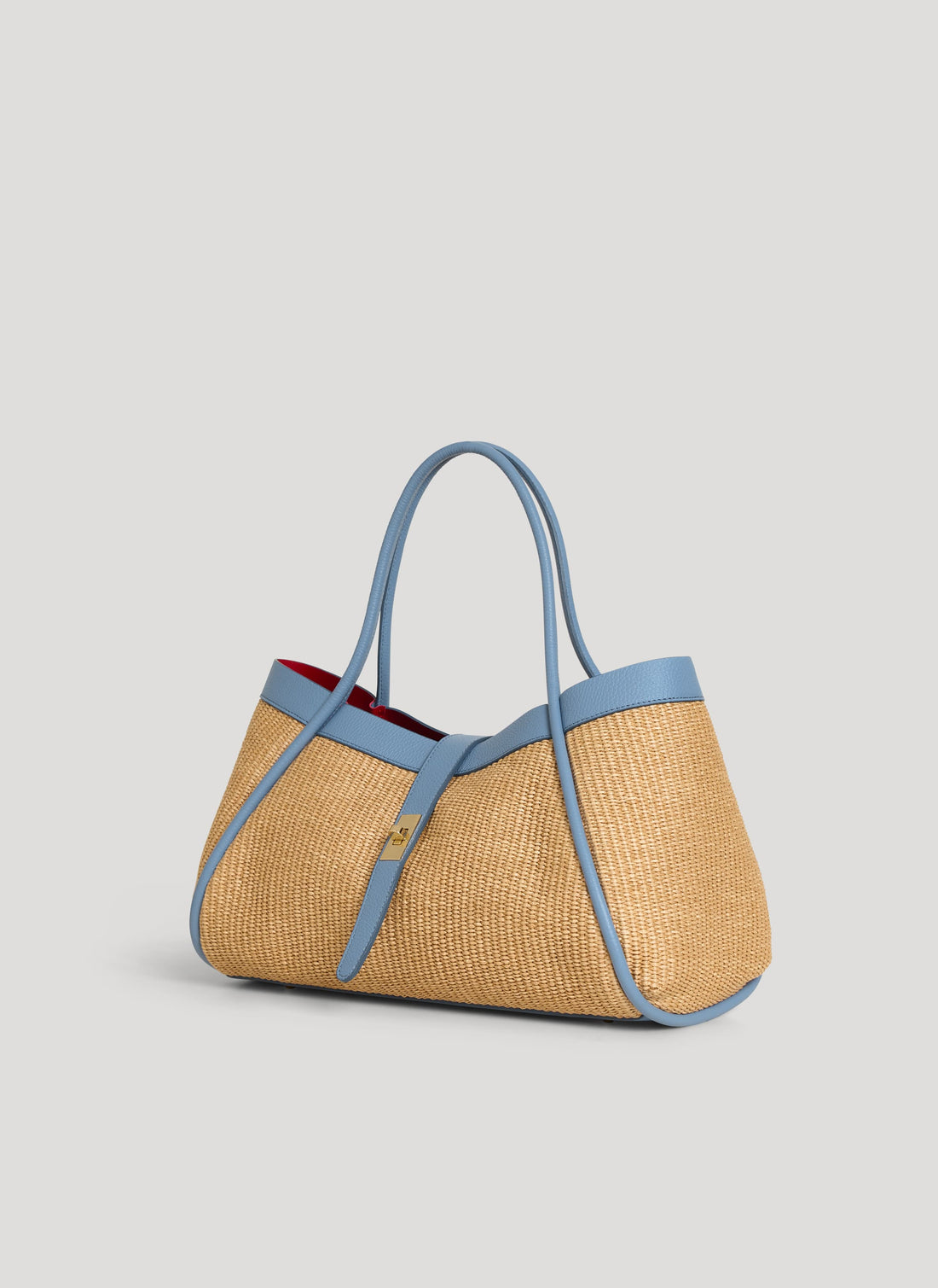 Borsa Mayfair in pelle e Rafia Denim - Voemièn
