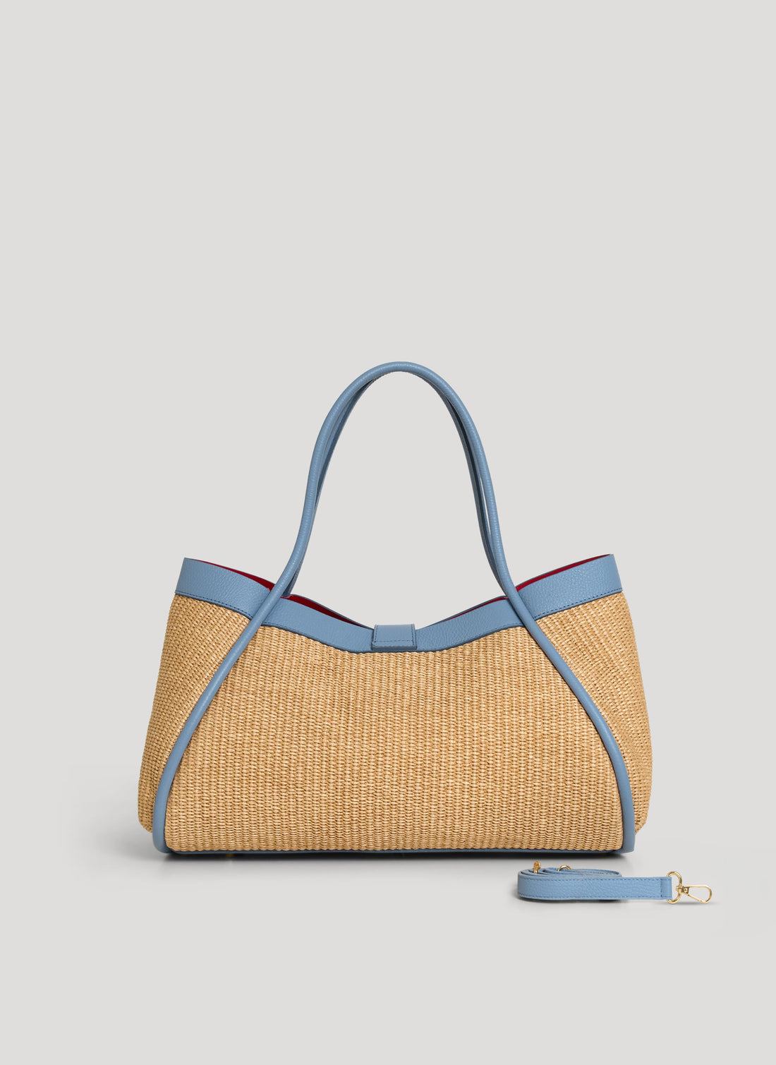 Borsa Mayfair in pelle e Rafia Denim - Voemièn
