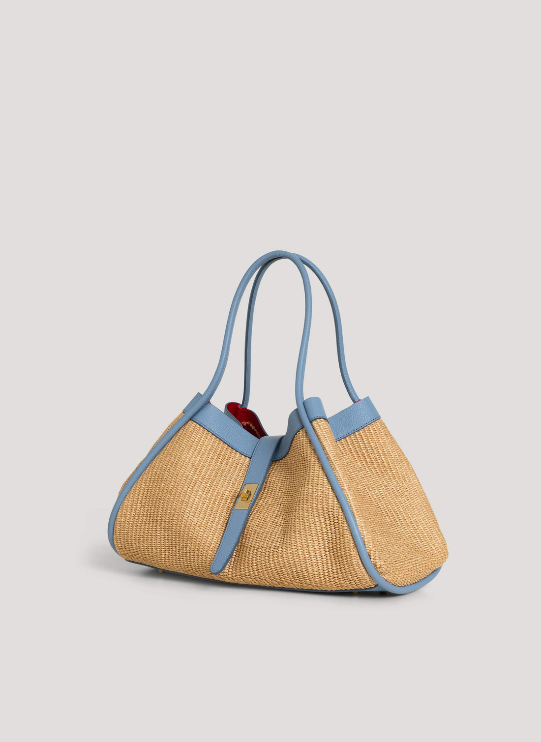 Borsa Mayfair in pelle e Rafia Denim - Voemièn