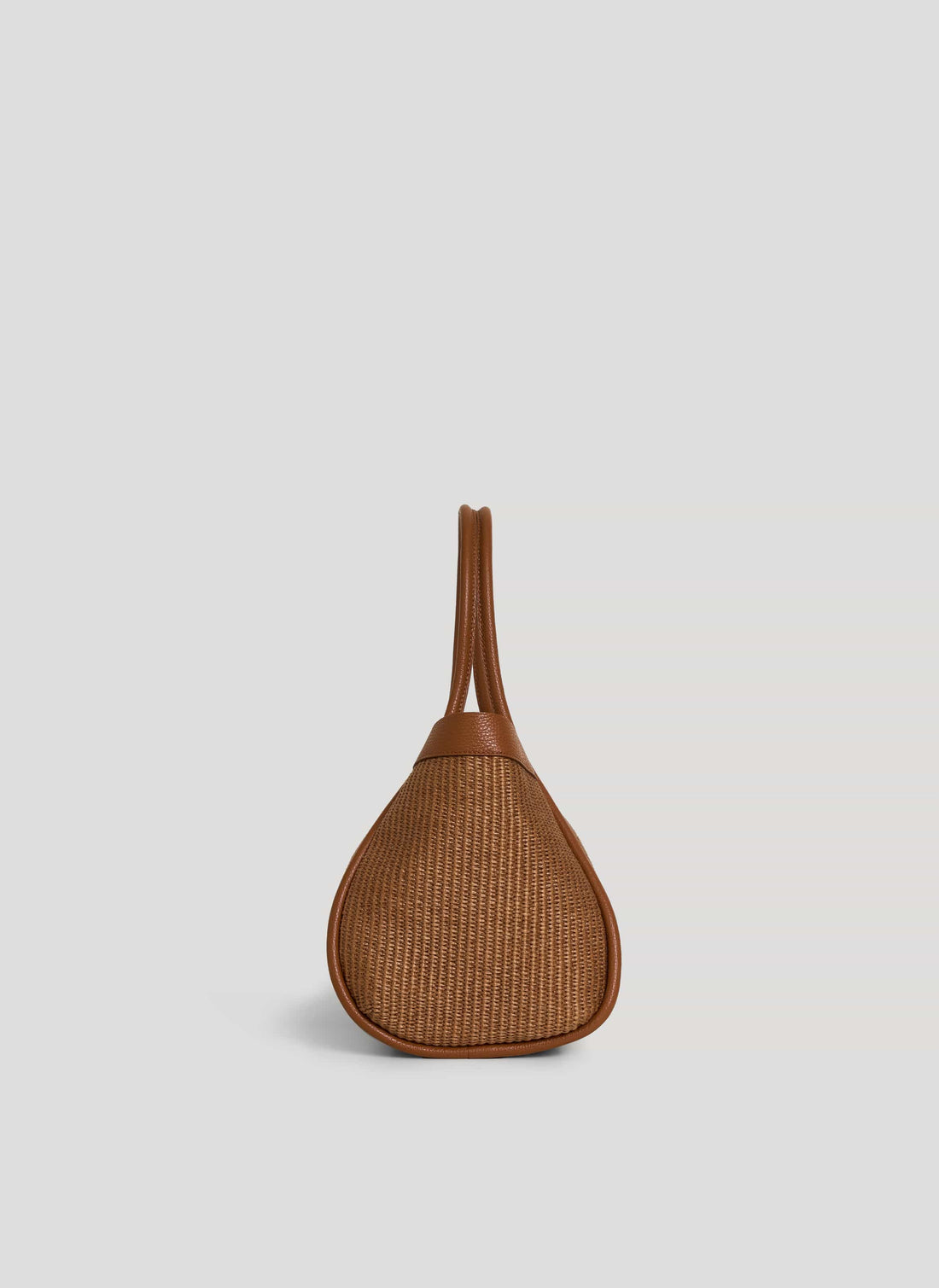 Borsa Mayfair in Pelle e Rafia Limited Edition Cuoio - Voemièn