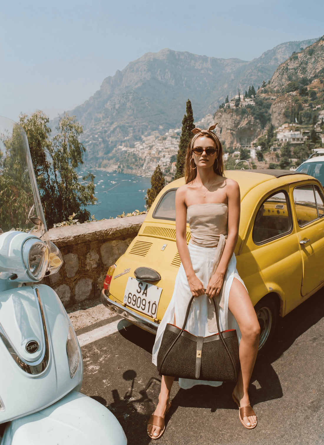 Borsa Mayfair in Pelle e Rafia Limited Edition Testa di Moro - Voemièn