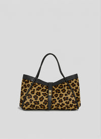 Borsa Mayfair Media Limited Edition in Pelle Calf Hair Leopardata