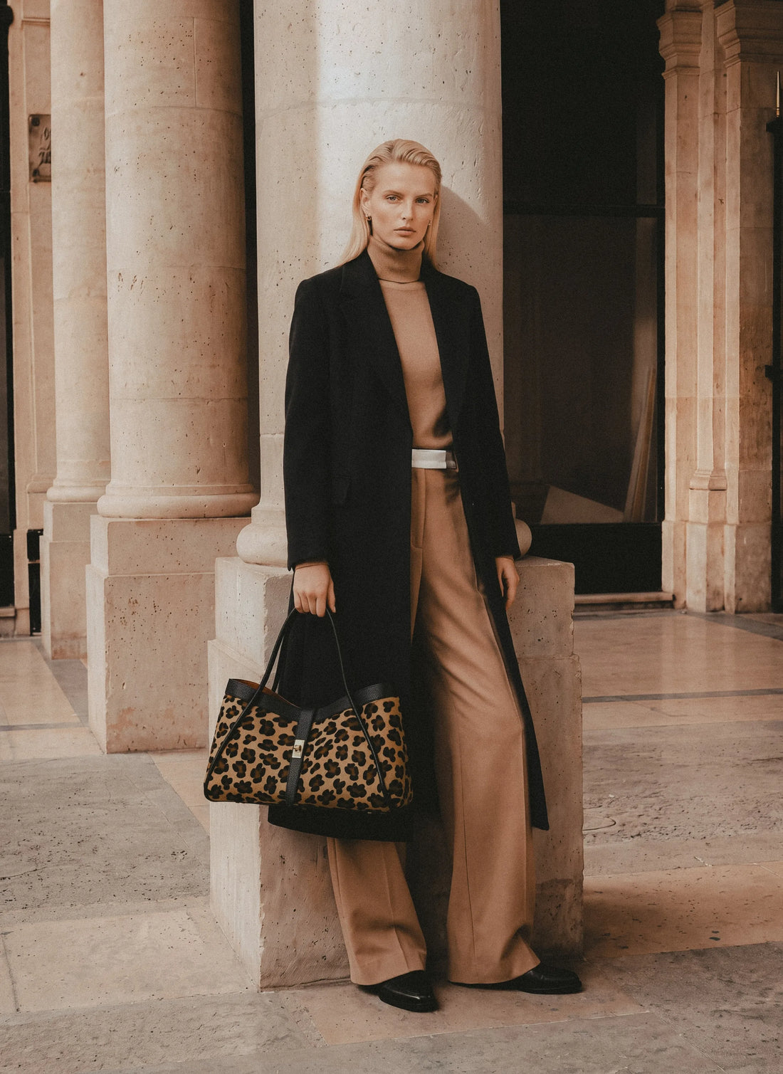 Borsa Mayfair Media Limited Edition in Pelle Calf Hair Leopardata