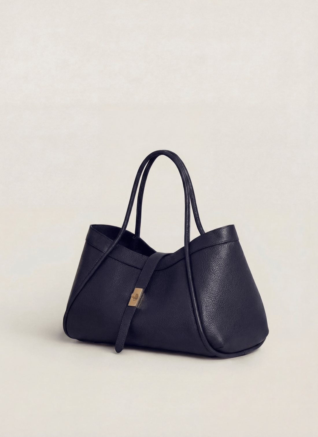 Borsa Mayfair Micro in Pelle Togo Blu Navy - Voemièn