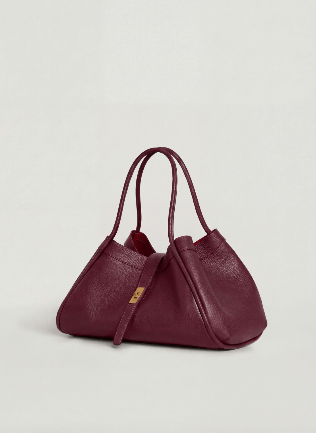 Borsa Mayfair Micro in Pelle Togo Borgogna - Voemièn