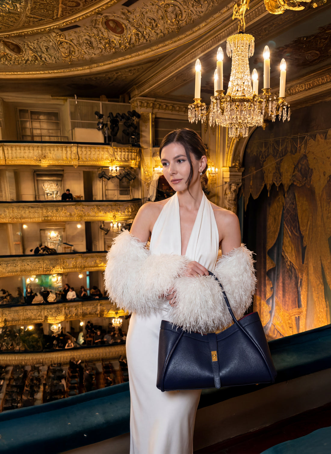 Bamboo Babe bag in Beige Dollar leather