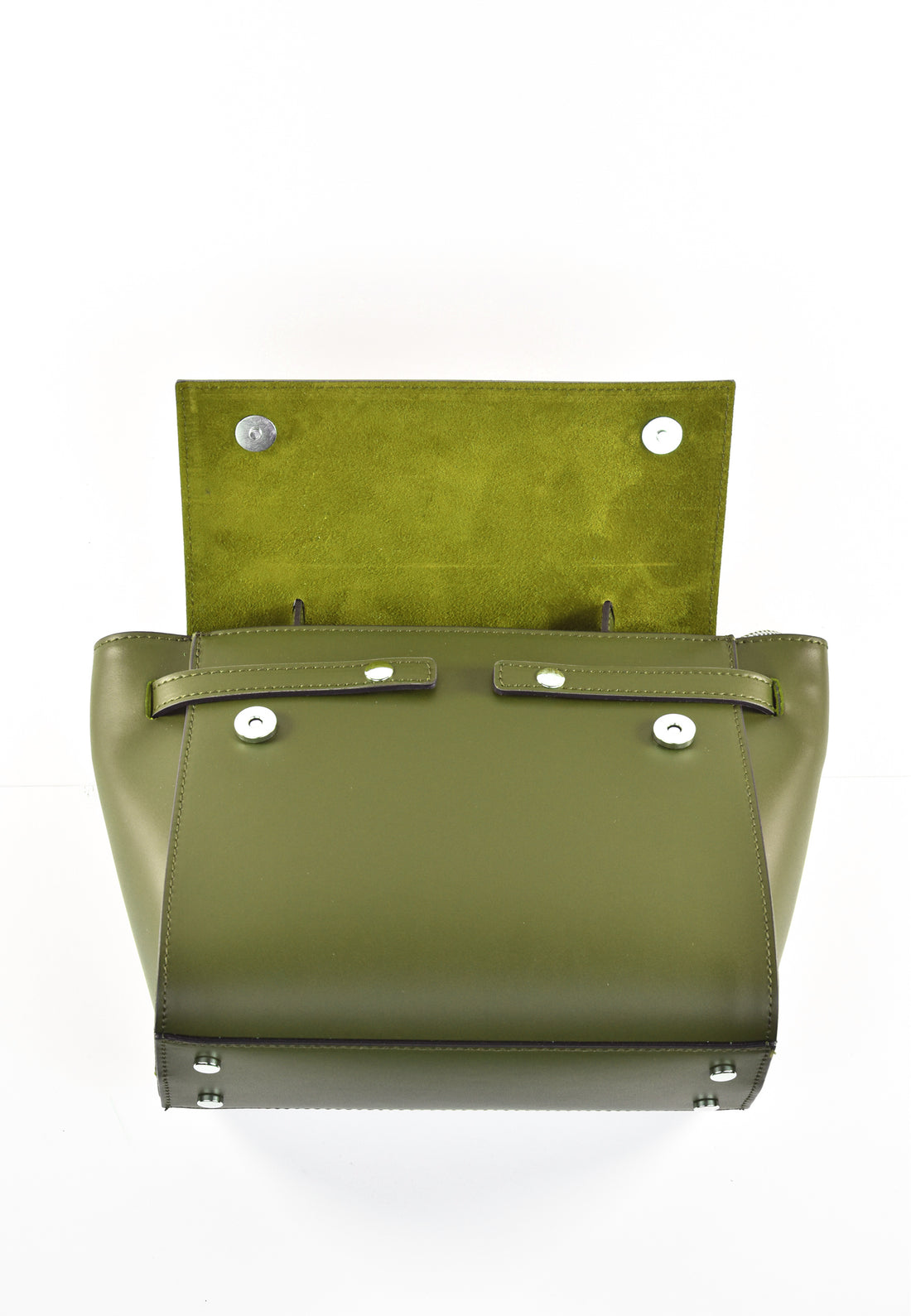 Miù bag in olive green brushed leather