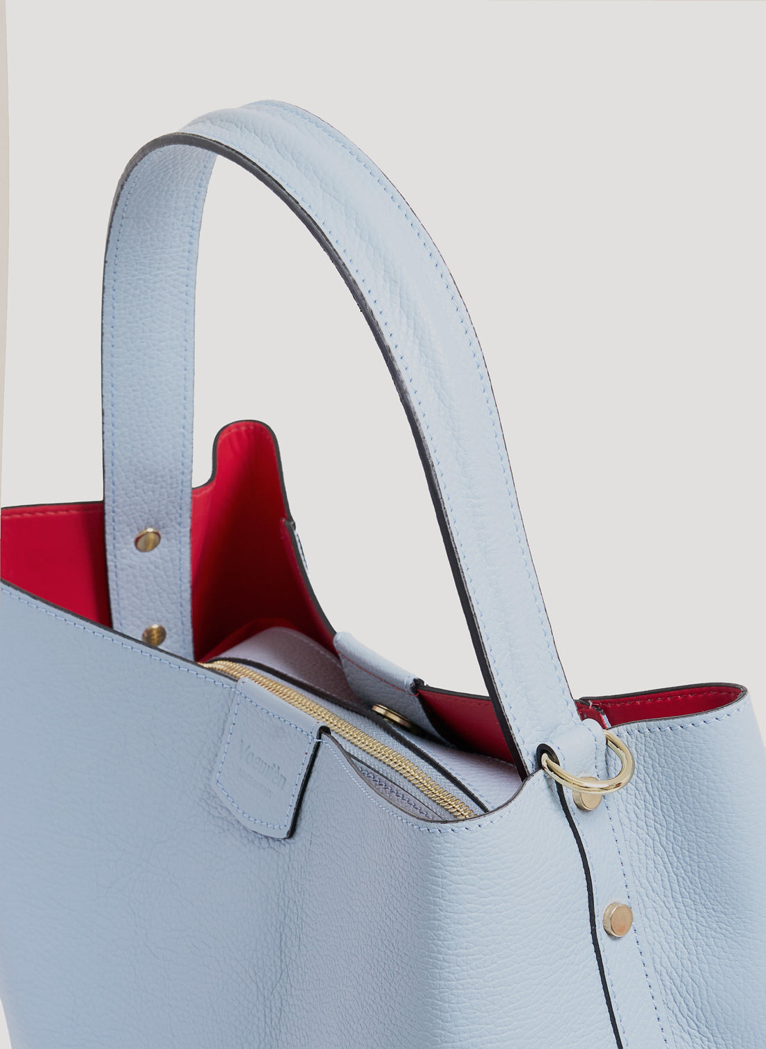 Braid bag in Fuchsia Dollar leather