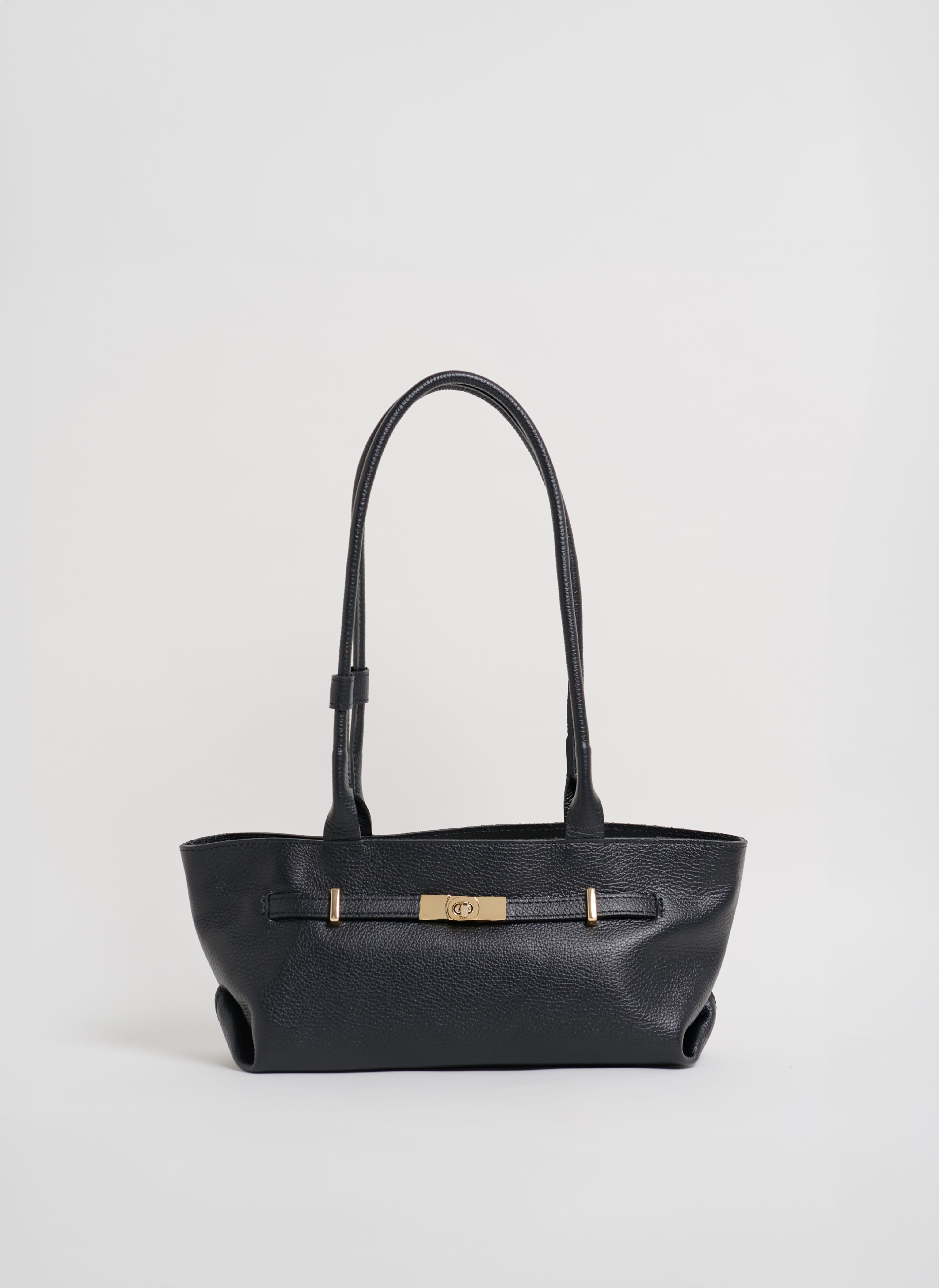 Borsa Lola in Pelle Togo Nera - Voemièn