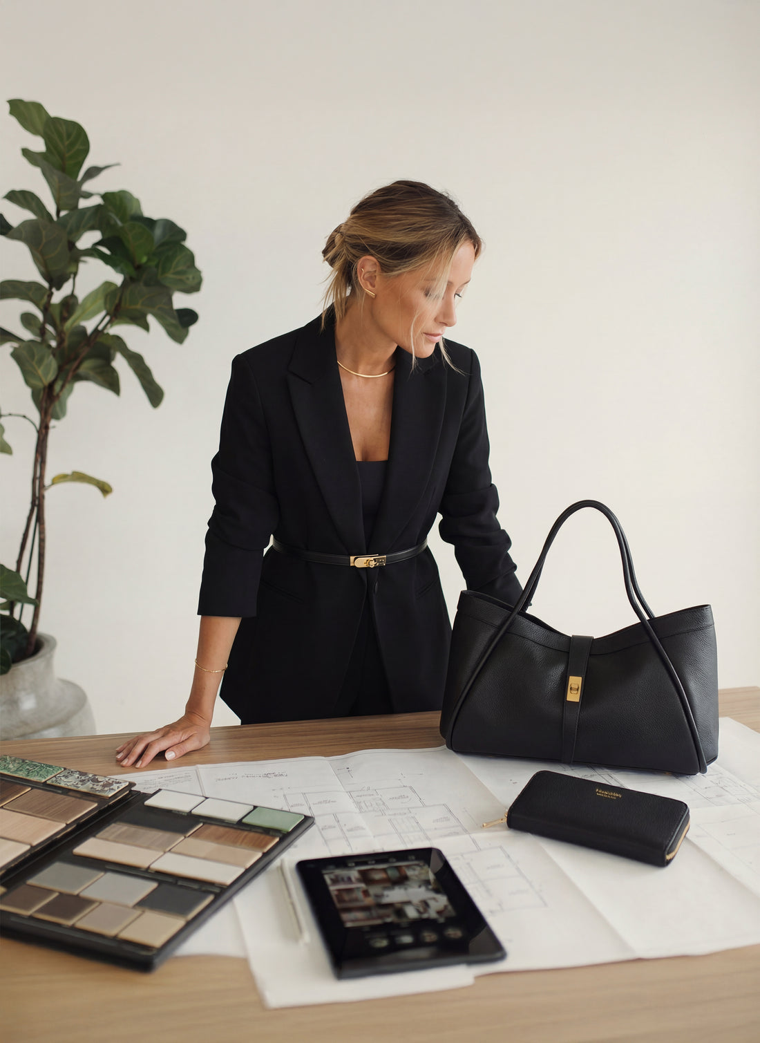 Set Lavoro quotidiano | Mayfair in pelle Nera