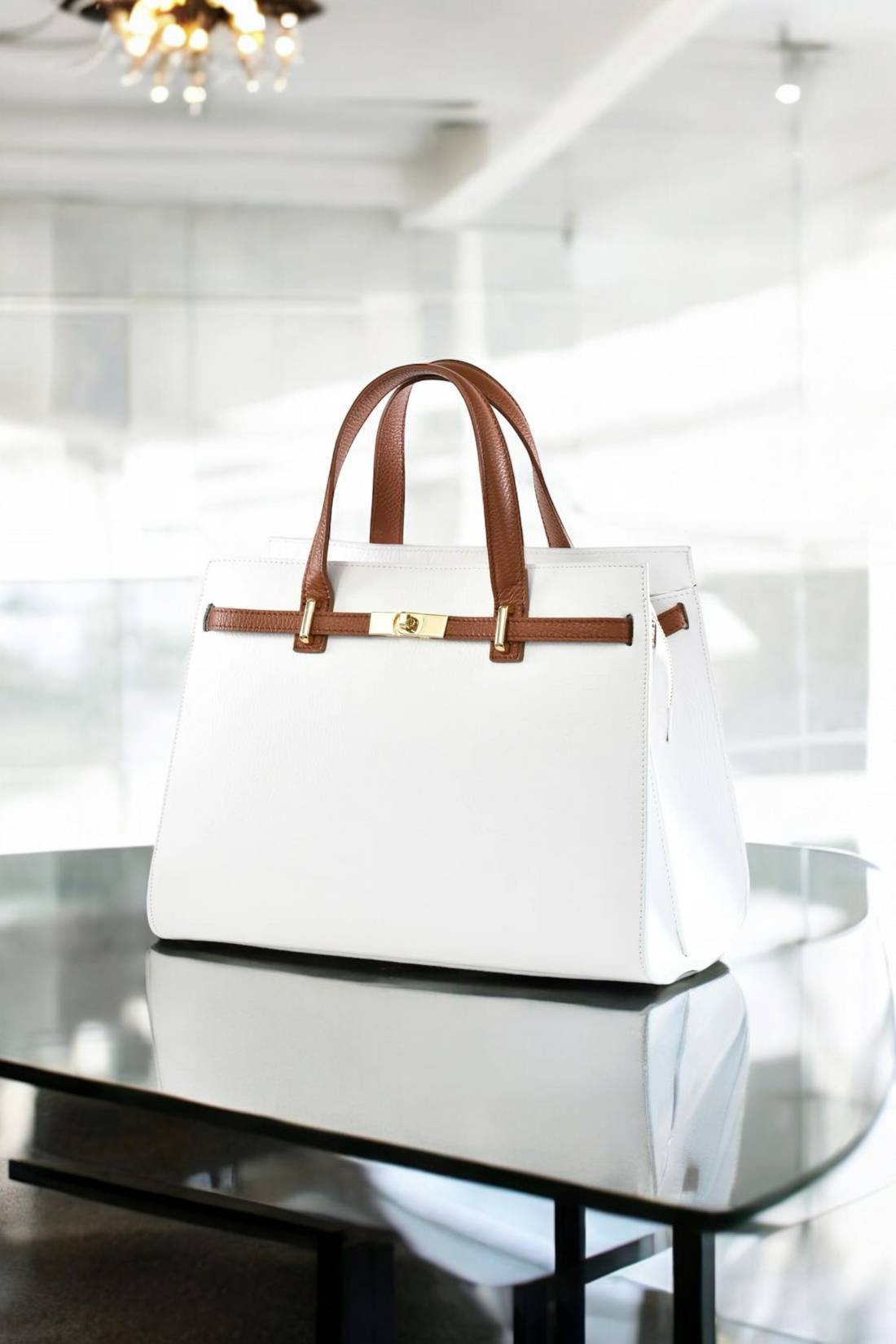 Grace bag in sugar paper dollar leather