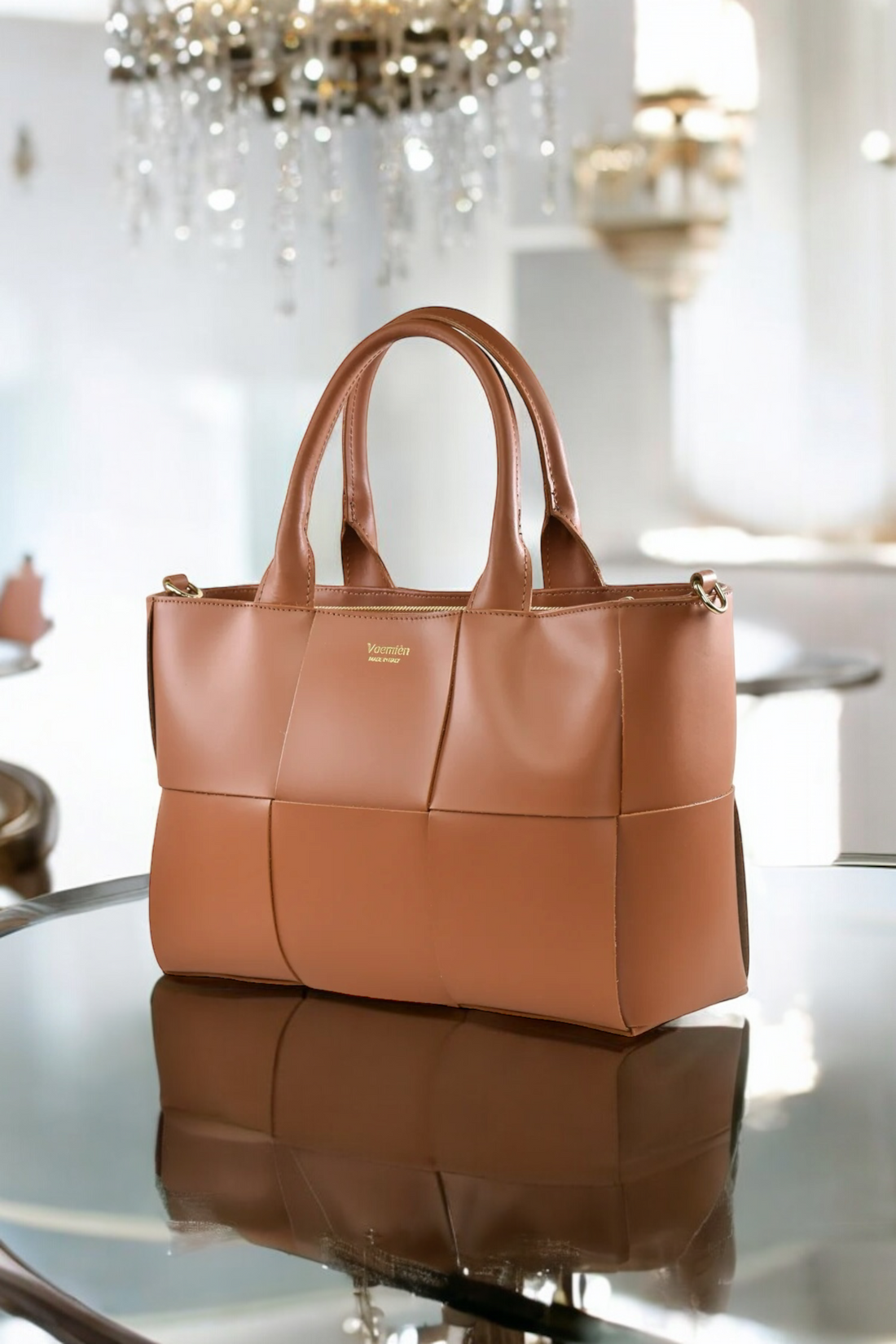 Beige dollar leather Egle bag