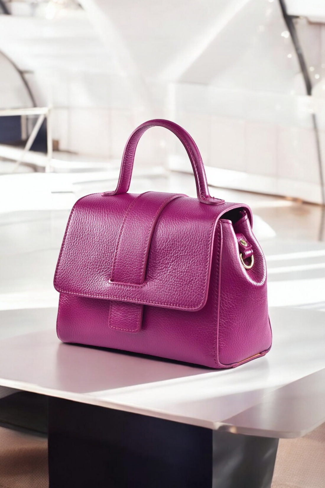 Borsa Madison in pelle Dollaro Magenta