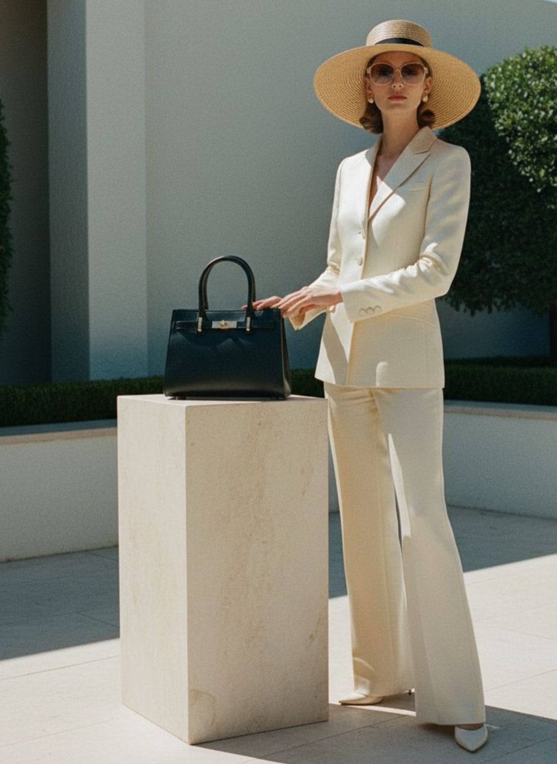 Grace bag in black dollar leather