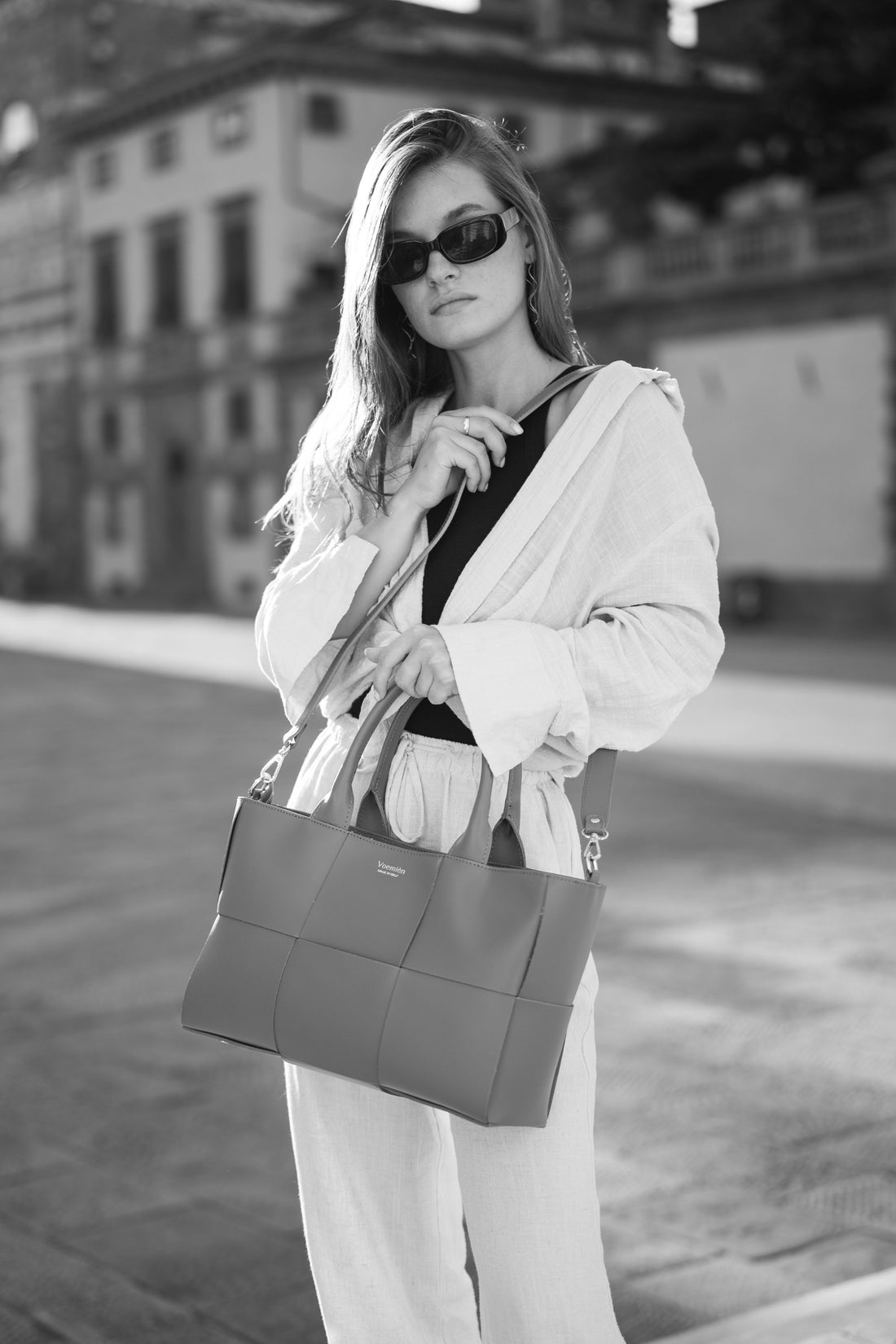 Borsa Lauren in pelle Spazzolata Rosa Cipria