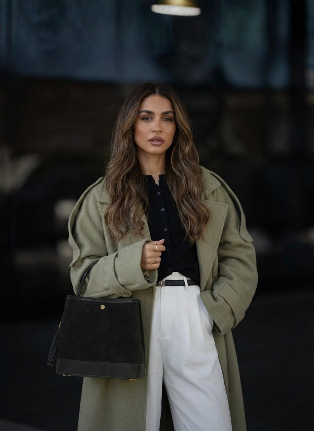 Borsa Kendy in Camoscio e Pelle Nera - Voemièn