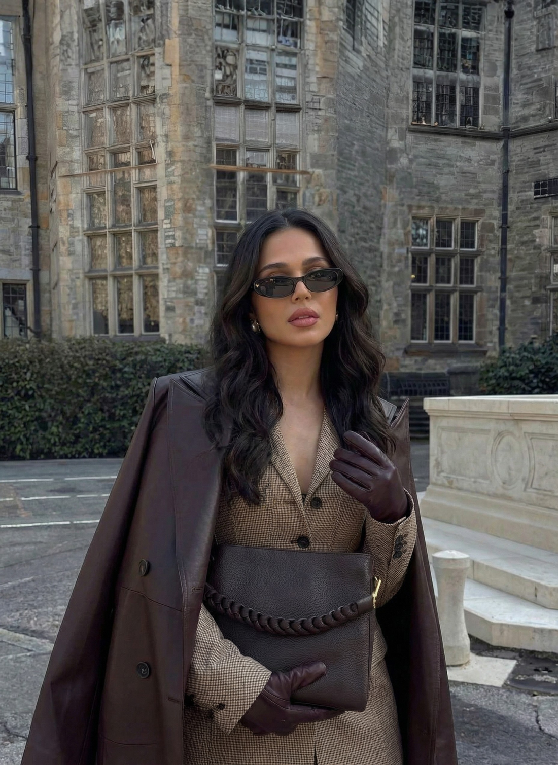 Borsa Braid in pelle Dollaro Testa di Moro - Voemièn