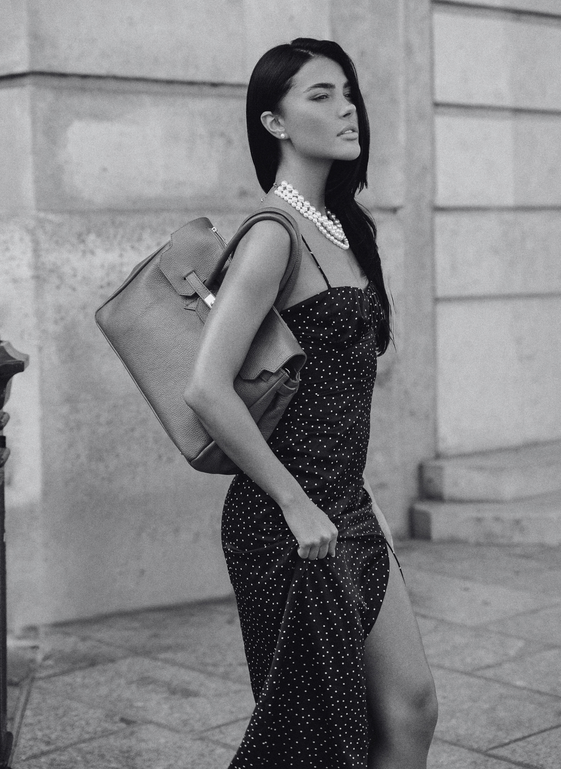 Borsa Elizabeth in Pelle Togo Blu Navy